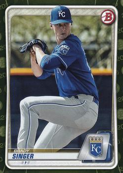 #BP-42 Brady Singer - Kansas City Royals - 2020 Bowman - Prospects Camo Baseball