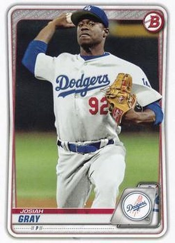 #BP-48 Josiah Gray - Los Angeles Dodgers - 2020 Bowman - Prospects Baseball