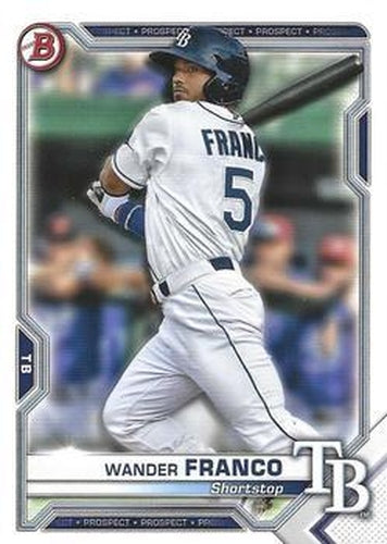 #BCP-57 Wander Franco - Tampa Bay Rays - 2021 Bowman - Chrome Prospects Baseball