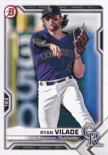 #BCP-68 Ryan Vilade - Colorado Rockies - 2021 Bowman - Chrome Prospects Baseball