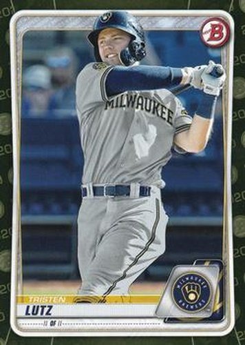 #BP-81 Tristen Lutz - Milwaukee Brewers - 2020 Bowman - Prospects Camo Baseball