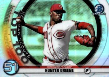 #BTP-51 Hunter Greene - Cincinnati Reds - 2020 Bowman - Bowman Scouts Top 100 Baseball
