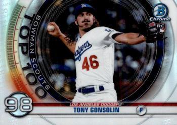 #BTP-98 Tony Gonsolin - Los Angeles Dodgers - 2020 Bowman - Bowman Scouts Top 100 Baseball