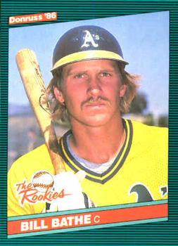 #41 Bill Bathe - Oakland Athletics - 1986 Donruss The Rookies Baseball