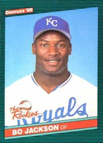 #38 Bo Jackson - Kansas City Royals - 1986 Donruss The Rookies Baseball