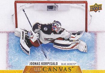 #C146 Joonas Korpisalo - Columbus Blue Jackets - 2020-21 Upper Deck Canvas Hockey