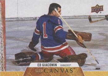 #C255 Ed Giacomin - New York Rangers - 2020-21 Upper Deck Canvas Hockey
