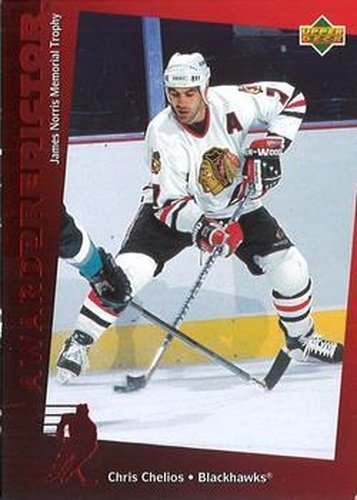 #C29 Chris Chelios - Chicago Blackhawks - 1994-95 Upper Deck - Predictors Canadian Hockey