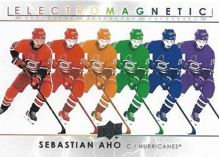 #EM-7 Sebastian Aho - Carolina Hurricanes - 2021-22 Upper Deck - Electromagnetic Hockey