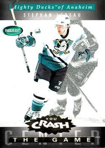 #G1 Stephan Lebeau - Anaheim Mighty Ducks - 1994-95 Parkhurst Hockey - You Crash The Game Gold