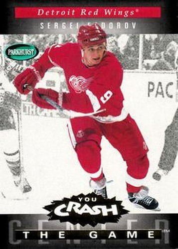 #G7 Sergei Fedorov - Detroit Red Wings - 1994-95 Parkhurst Hockey - You Crash The Game Gold