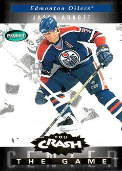 #G8 Jason Arnott - Edmonton Oilers - 1994-95 Parkhurst Hockey - You Crash The Game Gold