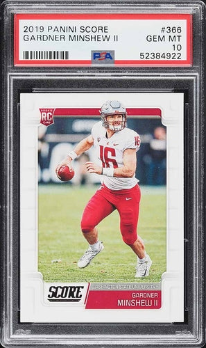 2019 SCORE FOOTBALL GARDNER MINSHEW II ROOKIE #366 PSA 10 GEM MINT