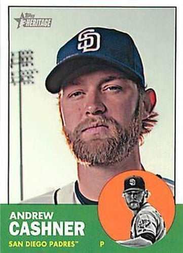 #H624 Andrew Cashner - San Diego Padres - 2012 Topps Heritage Baseball