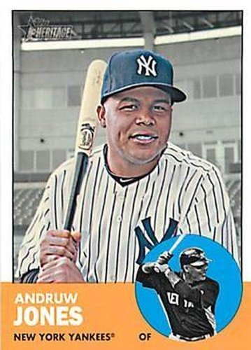 #H629 Andruw Jones - New York Yankees - 2012 Topps Heritage Baseball