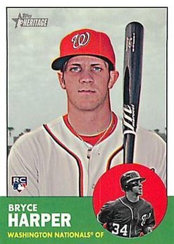#H650 Bryce Harper - Washington Nationals - 2012 Topps Heritage Baseball