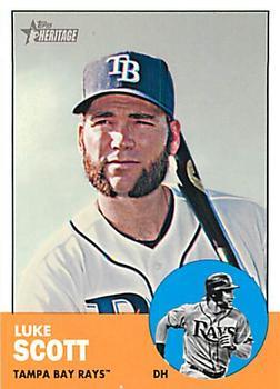 #H662 Luke Scott - Tampa Bay Rays - 2012 Topps Heritage Baseball