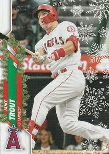 #HW123a Mike Trout - Los Angeles Angels - 2020 Topps Holiday Baseball