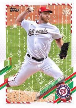 #HW142 Stephen Strasburg - Washington Nationals - 2021 Topps Holiday Baseball