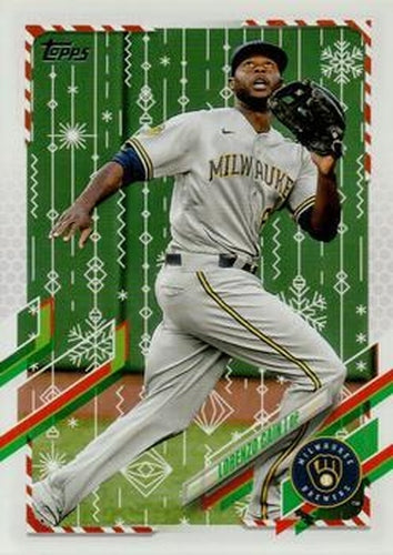 #HW162 Lorenzo Cain - Milwaukee Brewers - 2021 Topps Holiday Baseball
