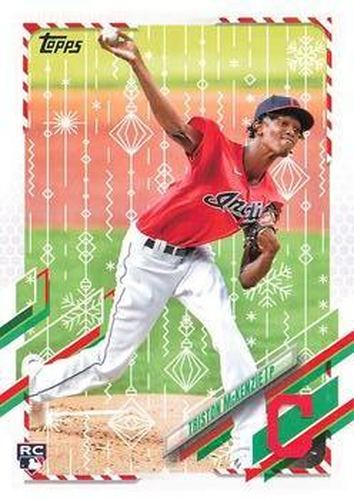 #HW187 Triston McKenzie - Cleveland Indians - 2021 Topps Holiday Baseball