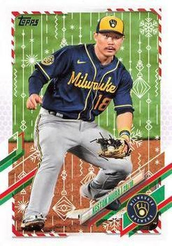 #HW21 Keston Hiura - Milwaukee Brewers - 2021 Topps Holiday Baseball