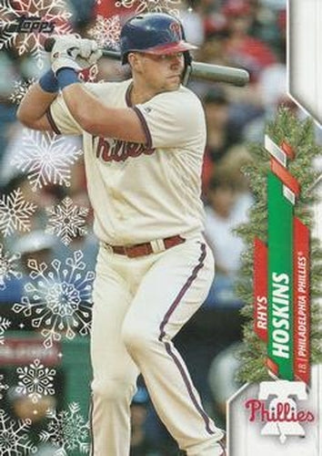 #HW56a Rhys Hoskins - Philadelphia Phillies - 2020 Topps Holiday Baseball