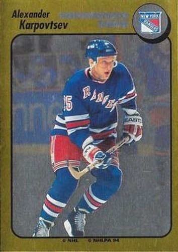 #249 Alexander Karpovtsev - New York Rangers - 1994-95 Panini Hockey Stickers