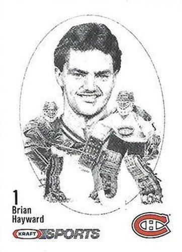 #NNO Brian Hayward - Montreal Canadiens - 1986-87 Kraft Drawings Hockey