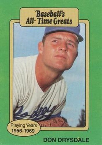#NNO Don Drysdale - Los Angeles Dodgers - 1987 Hygrade All-Time Greats Baseball