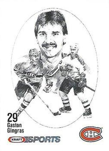 #NNO Gaston Gingras - Montreal Canadiens - 1986-87 Kraft Drawings Hockey