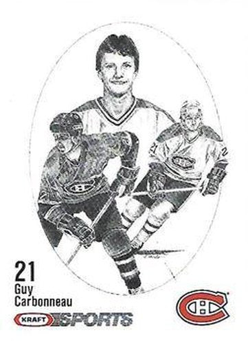 #NNO Guy Carbonneau - Montreal Canadiens - 1986-87 Kraft Drawings Hockey