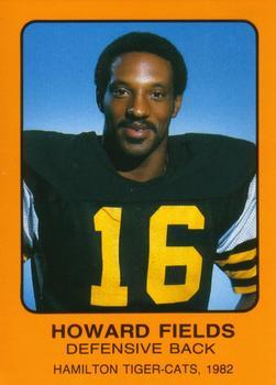 #NNO Howard Fields - Hamilton Tiger-Cats - 1982 Hamilton Tiger-Cats Safety Football