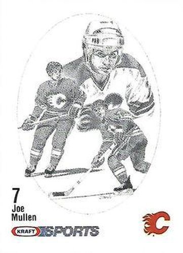 #NNO Joe Mullen - Calgary Flames - 1986-87 Kraft Drawings Hockey