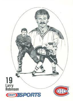 #NNO Larry Robinson - Montreal Canadiens - 1986-87 Kraft Drawings Hockey