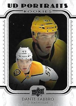 #P-43 Dante Fabbro - Nashville Predators - 2019-20 Upper Deck - UD Portraits Hockey