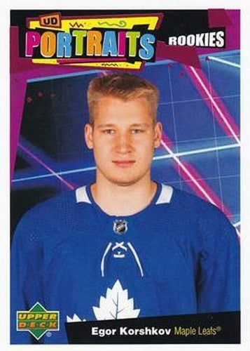 #P-61 Egor Korshkov - Toronto Maple Leafs - 2020-21 Upper Deck Portraits Hockey