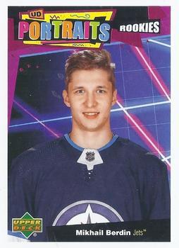 #P-87 Mikhail Berdin - Winnipeg Jets - 2020-21 Upper Deck Portraits Hockey