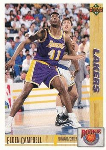 #R15 Elden Campbell - Los Angeles Lakers - 1991-92 Upper Deck - Rookie Standouts Basketball