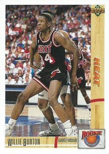 #R6 Willie Burton - Miami Heat - 1991-92 Upper Deck - Rookie Standouts Basketball