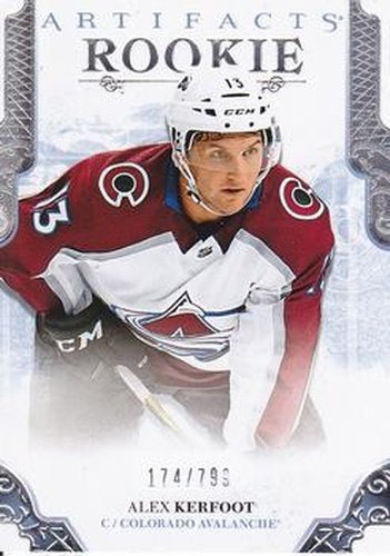 #188 Alex Kerfoot - Colorado Avalanche - 2017-18 Upper Deck Artifacts Hockey