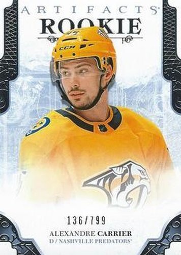 #197 Alexandre Carrier - Nashville Predators - 2017-18 Upper Deck Artifacts Hockey