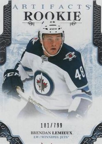 #219 Brendan Lemieux - Winnipeg Jets - 2017-18 Upper Deck Artifacts Hockey