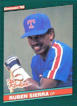 #52 Ruben Sierra - Texas Rangers - 1986 Donruss The Rookies Baseball