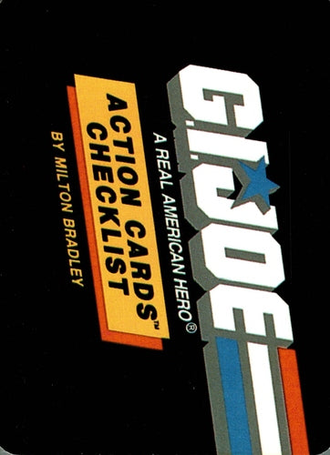 #96 Checklist - 1986 G.I. Joe Action Cards