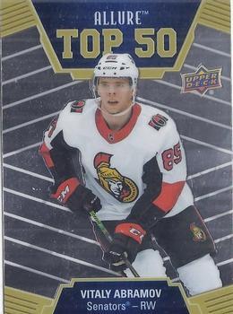 #T50-27 Vitaly Abramov - Ottawa Senators - 2019-20 Upper Deck Allure Hockey - Top 50