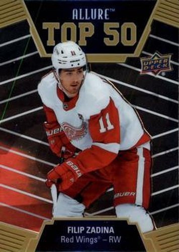 #T50-34 Filip Zadina - Detroit Red Wings - 2019-20 Upper Deck Allure Hockey - Top 50