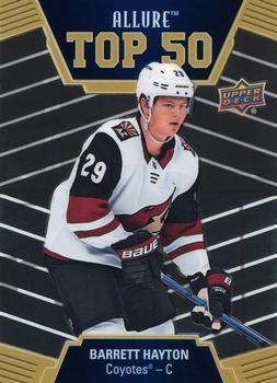 #T50-8 Barrett Hayton - Arizona Coyotes - 2019-20 Upper Deck Allure Hockey - Top 50