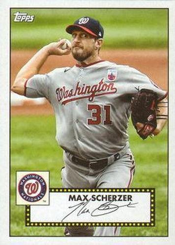 #T52-13 Max Scherzer - Washington Nationals - 2021 Topps - 1952 Topps Redux Baseball