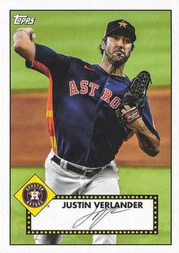 #T52-16 Justin Verlander - Houston Astros - 2021 Topps - 1952 Topps Redux Baseball